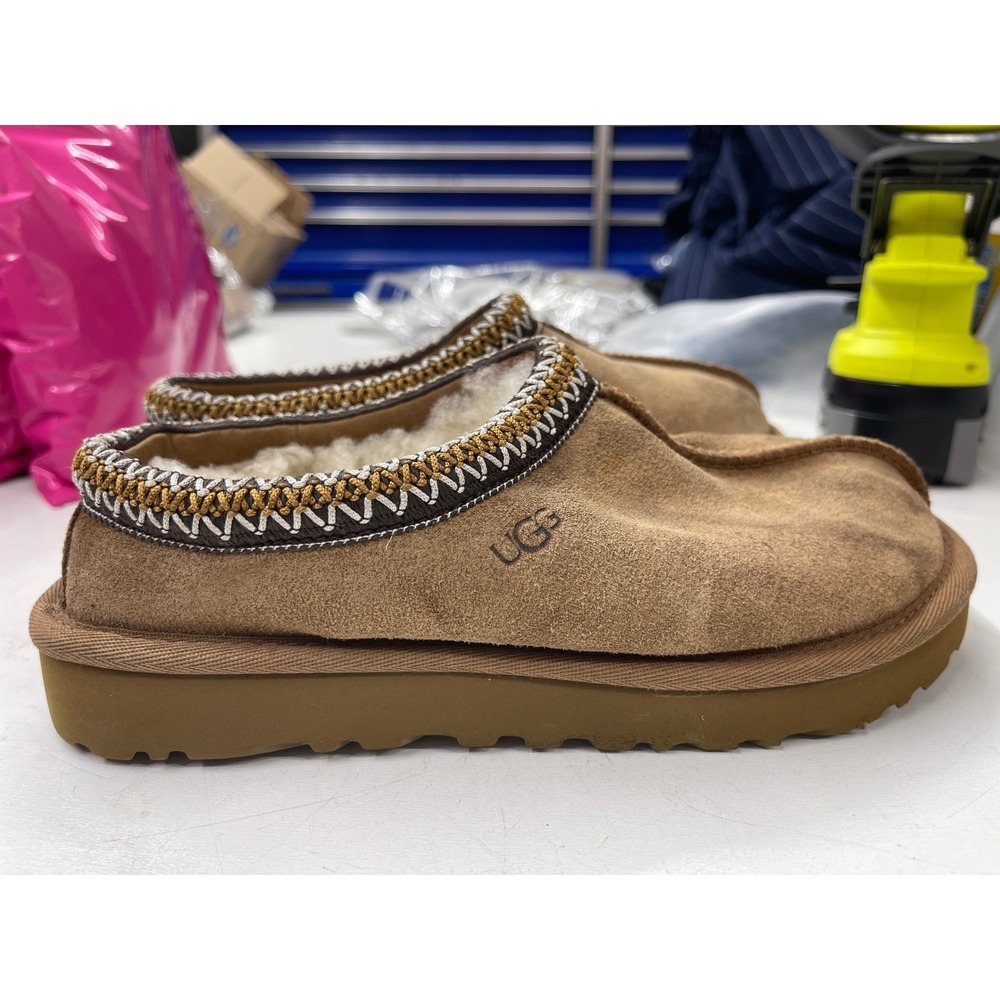 UGG Tasman Slipper Chestnut Suede Sheepskin Lining Shoes 1174470 Womens 6